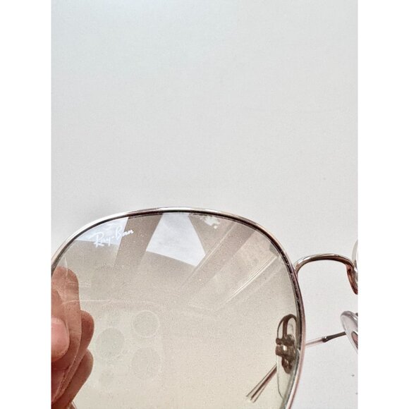 RAY-BAN RB3682 Silver Grey Gradient Hexagonal Sunglasses - Picture 6 of 16